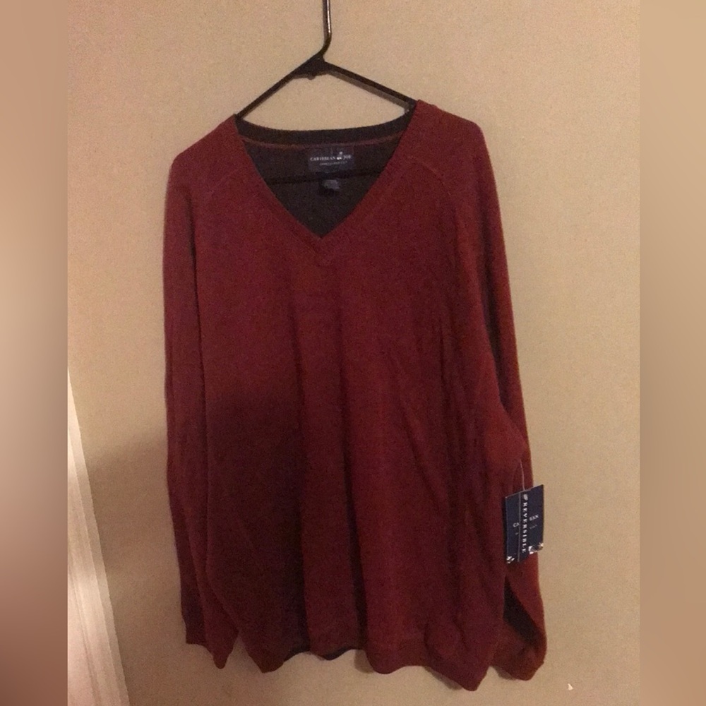 Men's XXL reversible V-Neck Sweater